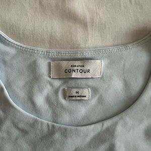 Aritzia Babaton Contour Crop Top - Light Blue